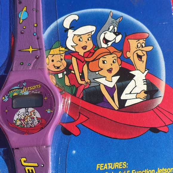 Vintage 1990 JETSONS Wrist Watch ~ Jetsons The Movie Cartoon Digital Watch - Picture 5 of 9